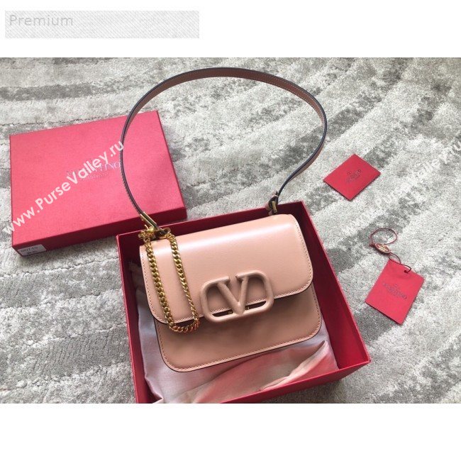 Valentino Small VSLING Smooth Calfskin Shoulder Bag Light Pink 2019 (JIND-9070921)