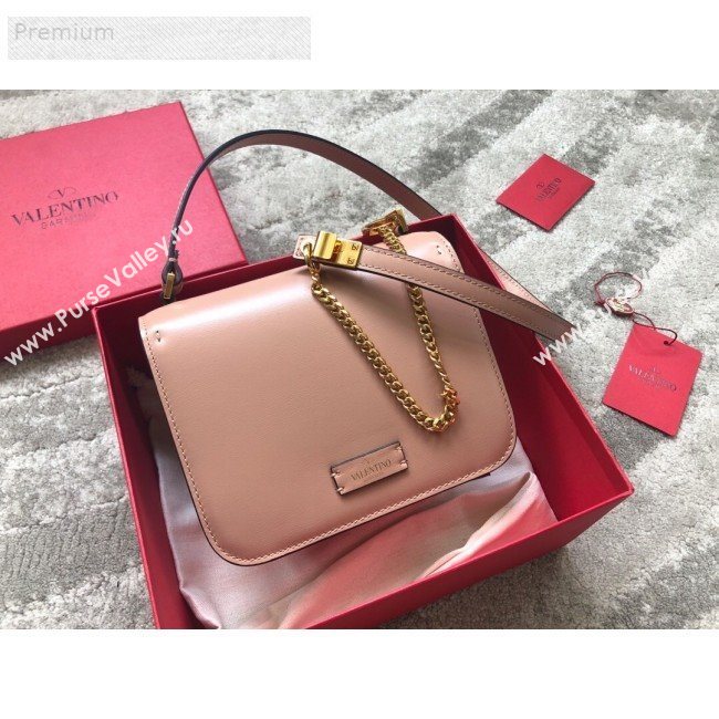 Valentino Small VSLING Smooth Calfskin Shoulder Bag Light Pink 2019 (JIND-9070921)