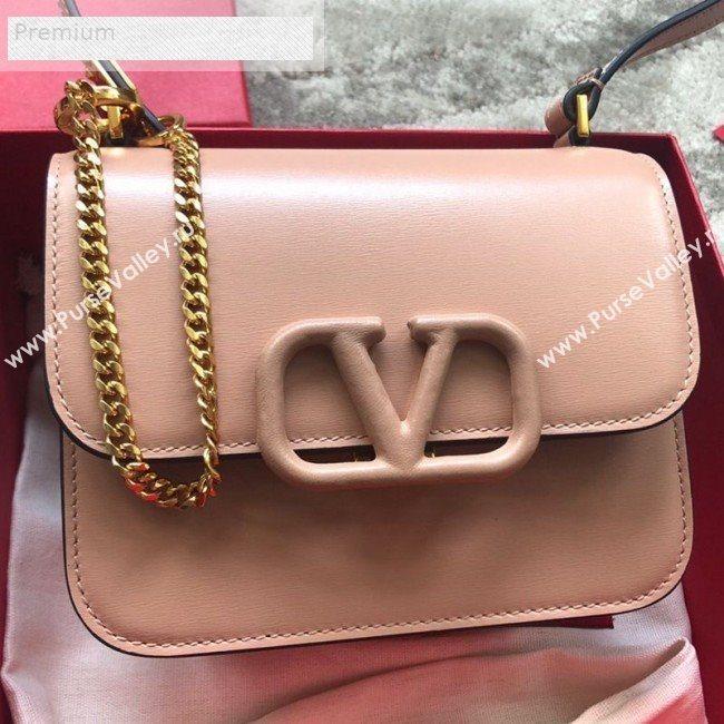 Valentino Small VSLING Smooth Calfskin Shoulder Bag Light Pink 2019 (JIND-9070921)