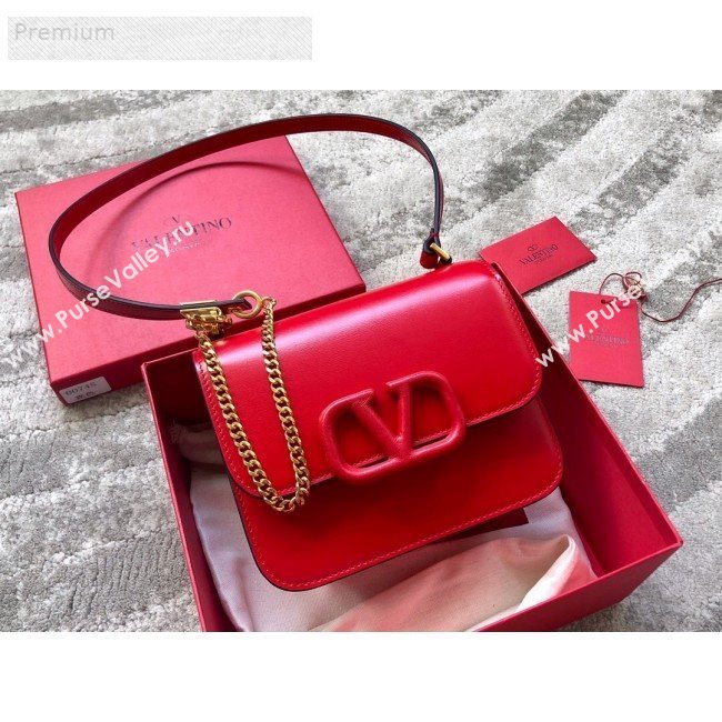 Valentino Small VSLING Smooth Calfskin Shoulder Bag Red 2019 (JIND-9070922)