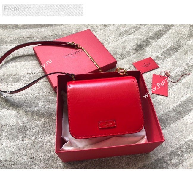 Valentino Small VSLING Smooth Calfskin Shoulder Bag Red 2019 (JIND-9070922)