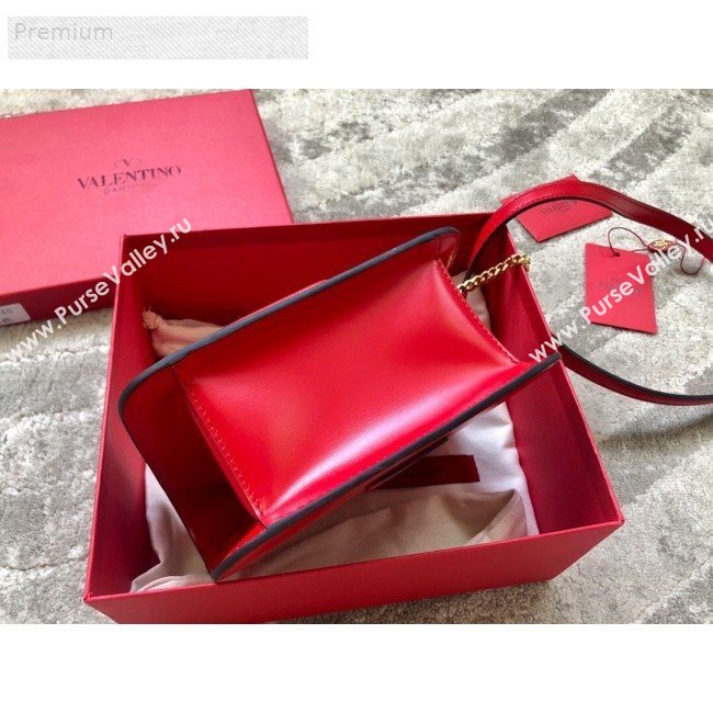 Valentino Small VSLING Smooth Calfskin Shoulder Bag Red 2019 (JIND-9070922)