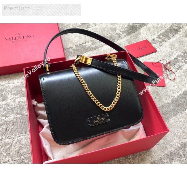Valentino Small VSLING Smooth Calfskin Shoulder Bag Black 2019 (JIND-9070920)