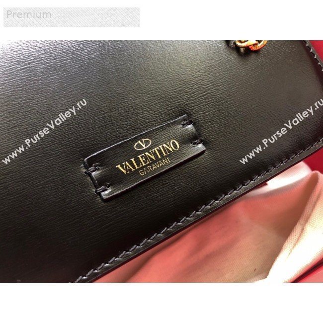 Valentino Small VSLING Smooth Calfskin Shoulder Bag Black 2019 (JIND-9070920)