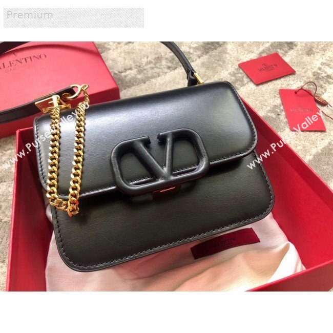 Valentino Small VSLING Smooth Calfskin Shoulder Bag Black 2019 (JIND-9070920)