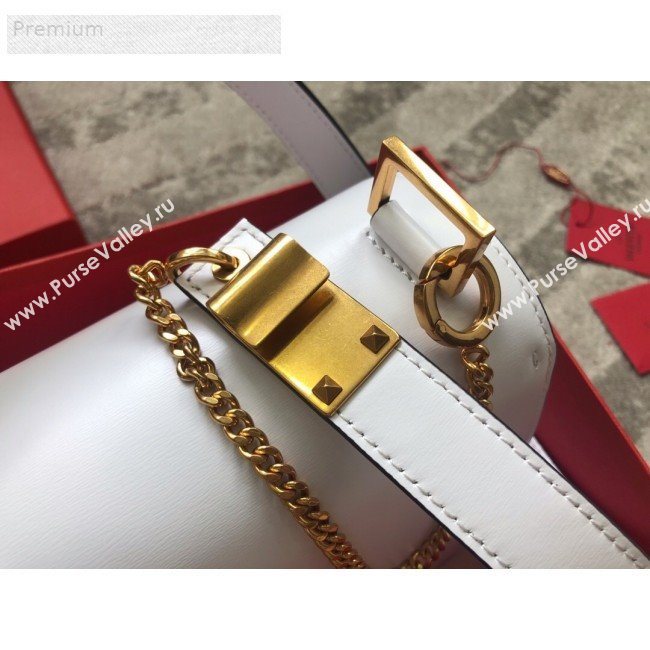 Valentino Large VSLING Smooth Calfskin Shoulder Bag White 2019 (JIND-9070923)