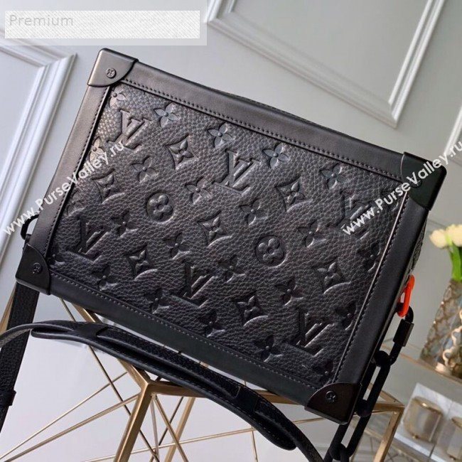 Louis Vuitton Monogram Empreinte Leather Soft Trunk Case Shoulder Bag M44478 Black 2019 (KD-9070823)