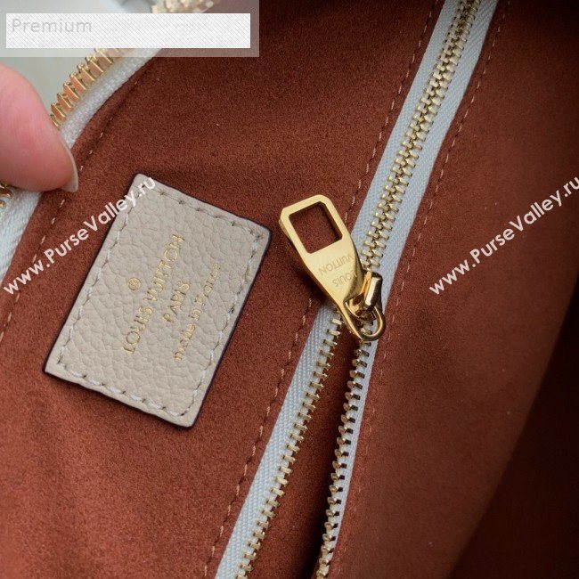Louis Vuitton Monogram Empreinte Leather Speedy Bandouliere 25 M44736 Cream White 2019 (KD-9070827)