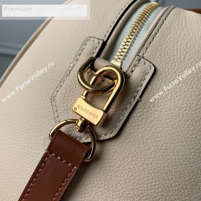 Louis Vuitton Monogram Empreinte Leather Speedy Bandouliere 30 M42406 Cream White 2019 (KD-9070828)