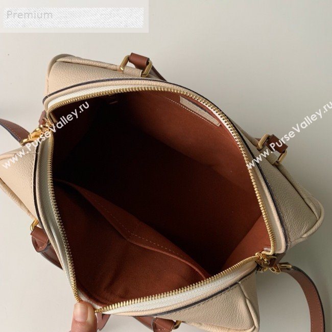 Louis Vuitton Monogram Empreinte Leather Speedy Bandouliere 30 M42406 Cream White 2019 (KD-9070828)