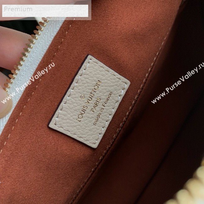 Louis Vuitton Monogram Empreinte Leather Speedy Bandouliere 30 M42406 Cream White 2019 (KD-9070828)