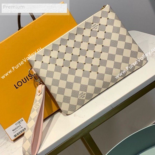 Louis Vuitton Damier Azur Canvas Studded City Pouch N60253 2019 (LVSJ-9070829)