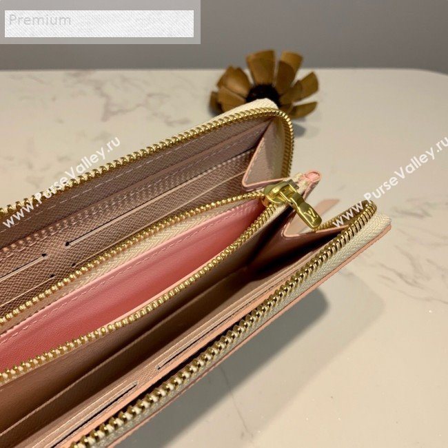 Louis Vuitton Damier Azur Canvas Studded Clemence Long Zipped Wallet N60252 2019 (LVSJ-9070830)