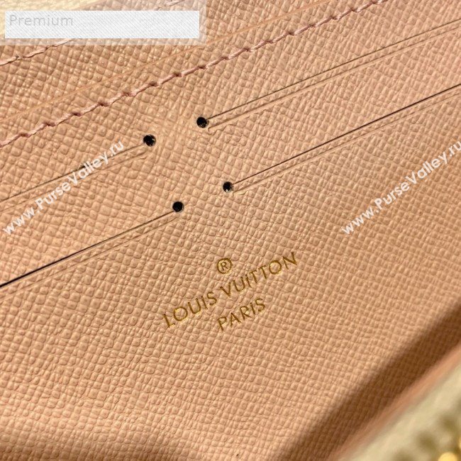 Louis Vuitton Damier Azur Canvas Studded Clemence Long Zipped Wallet N60252 2019 (LVSJ-9070830)