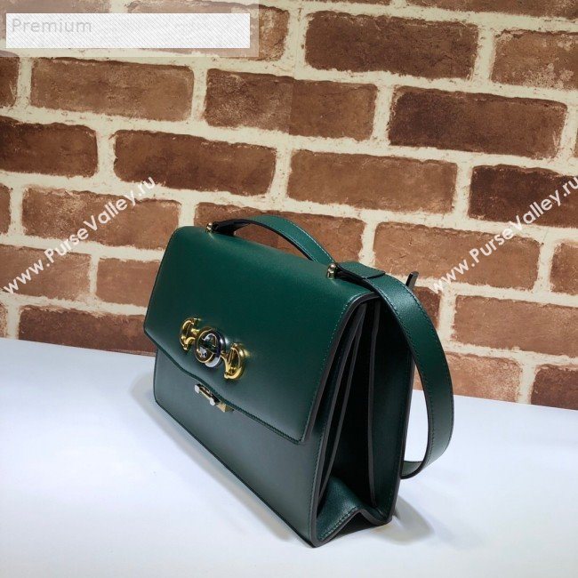 Gucci Zumi Smooth Leather Small Shoulder Bag 576388 Green 2019 (DLH-9070836)