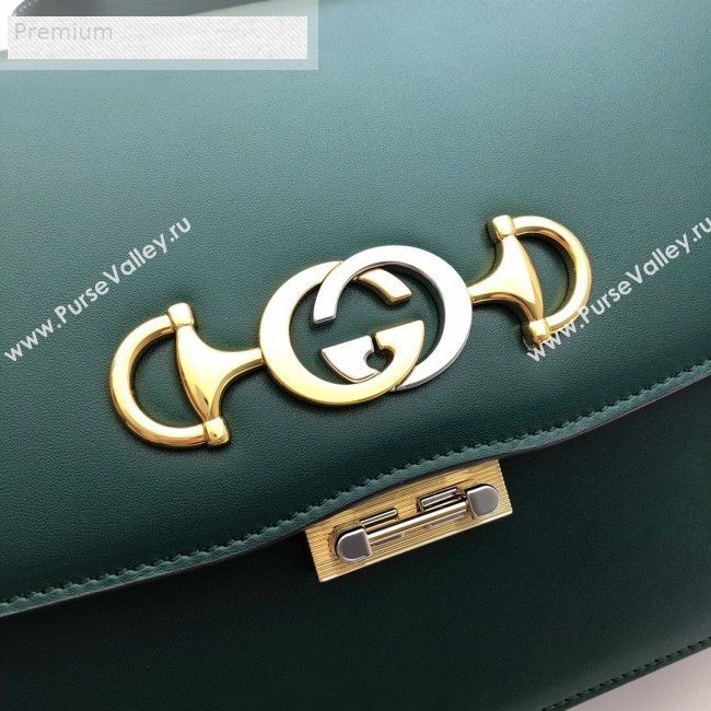 Gucci Zumi Smooth Leather Small Shoulder Bag 576388 Green 2019 (DLH-9070836)