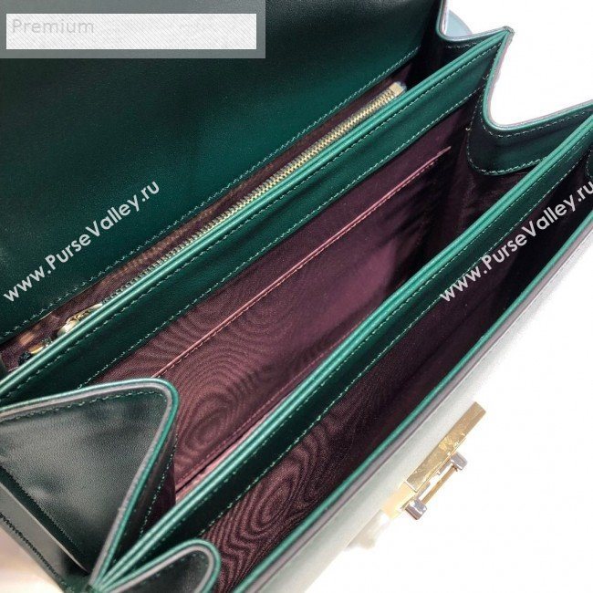 Gucci Zumi Smooth Leather Small Shoulder Bag 576388 Green 2019 (DLH-9070836)