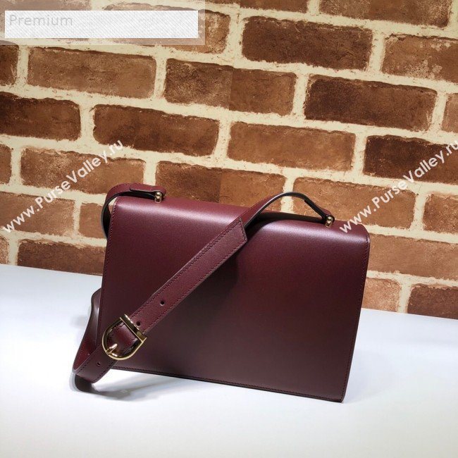Gucci Zumi Smooth Leather Small Shoulder Bag 576388 Burgundy 2019 (DLH-9070838)