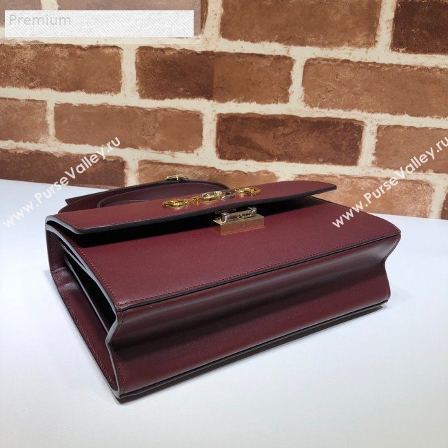 Gucci Zumi Smooth Leather Small Shoulder Bag 576388 Burgundy 2019 (DLH-9070838)