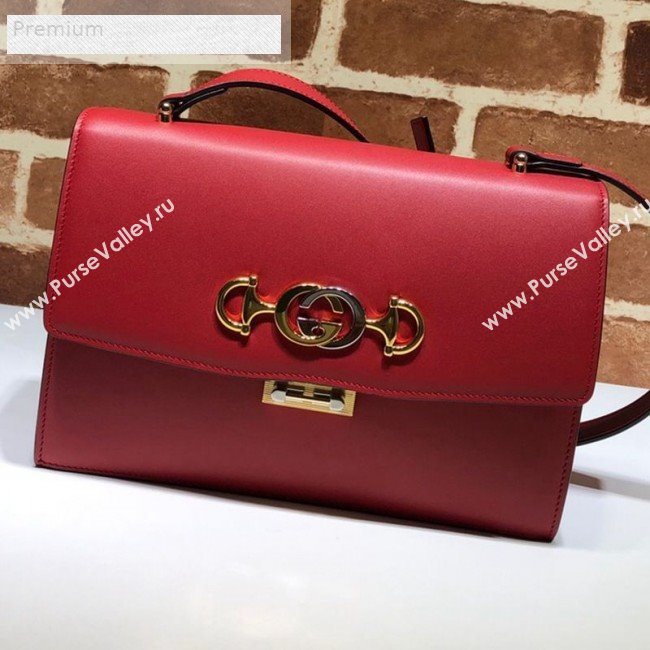 Gucci Zumi Smooth Leather Small Shoulder Bag 576388 Red 2019 (DLH-9070840)