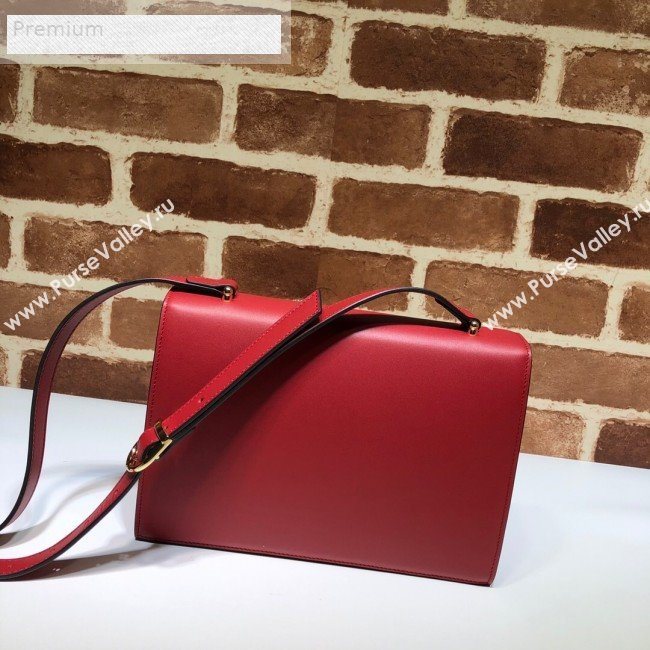 Gucci Zumi Smooth Leather Small Shoulder Bag 576388 Red 2019 (DLH-9070840)