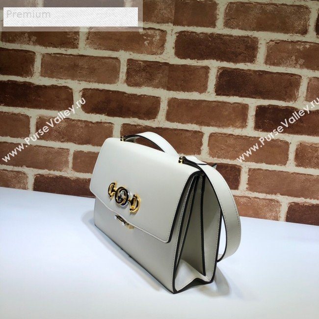 Gucci Zumi Smooth Leather Small Shoulder Bag 576388 White 2019 (DLH-9070835)