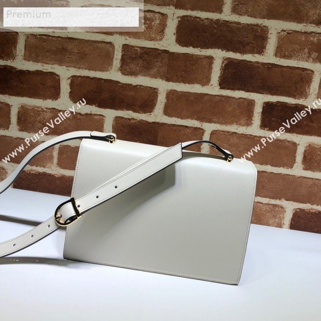 Gucci Zumi Smooth Leather Small Shoulder Bag 576388 White 2019 (DLH-9070835)