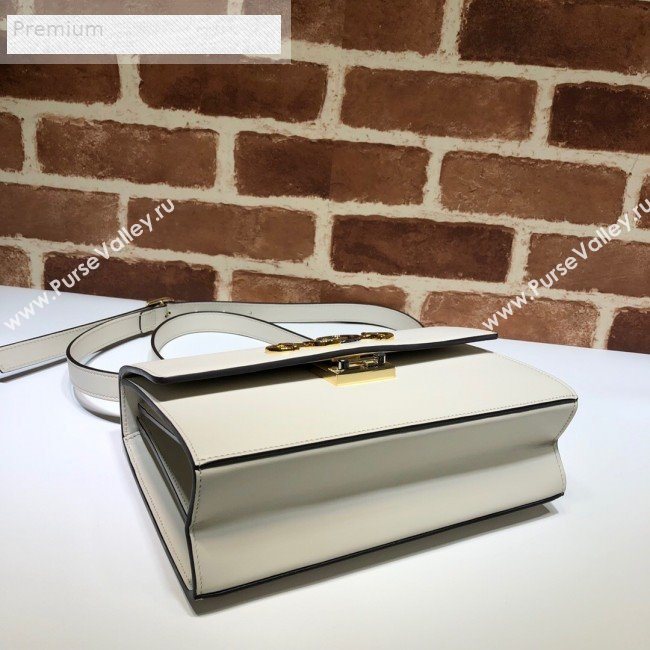 Gucci Zumi Smooth Leather Small Shoulder Bag 576388 White 2019 (DLH-9070835)