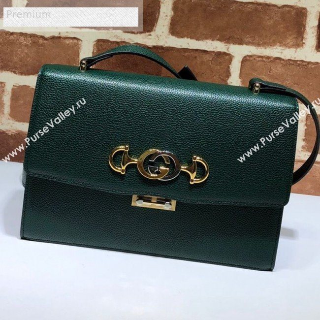 Gucci Zumi Grainy Leather Small Shoulder Bag 576388 Green 2019 (DLH-9070837)