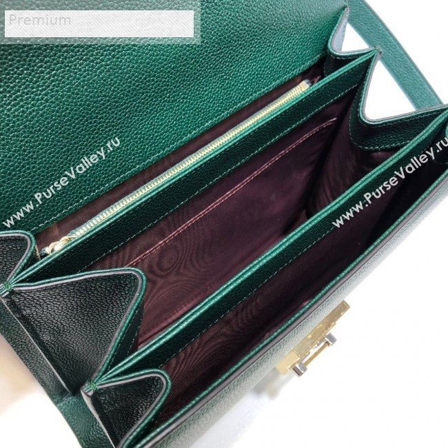 Gucci Zumi Grainy Leather Small Shoulder Bag 576388 Green 2019 (DLH-9070837)