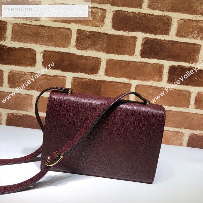 Gucci Zumi Grainy Leather Small Shoulder Bag 576388 Burgundy 2019 (DLH-9070839)