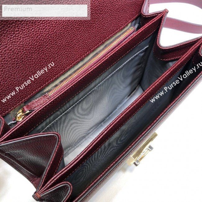 Gucci Zumi Grainy Leather Small Shoulder Bag 576388 Burgundy 2019 (DLH-9070839)