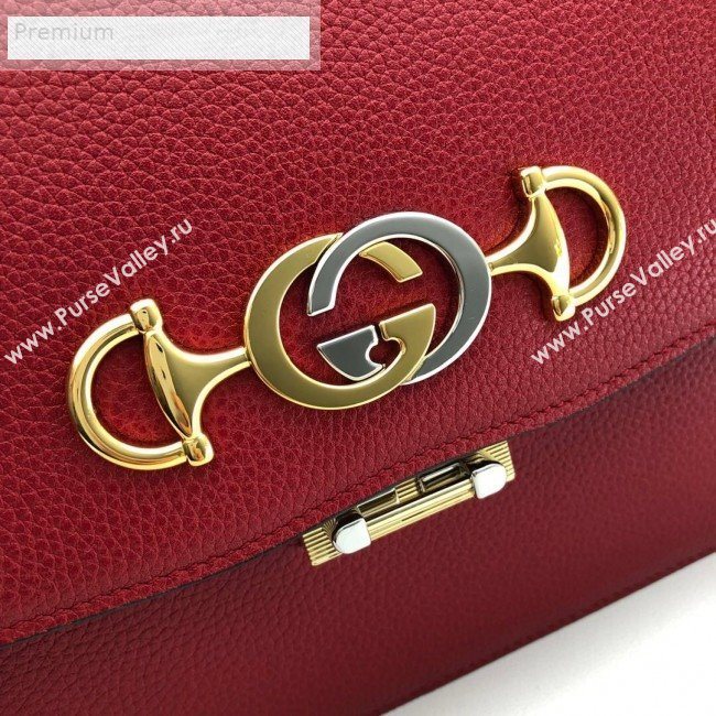 Gucci Zumi Grainy Leather Small Shoulder Bag 576388 Red 2019 (DLH-9070841)