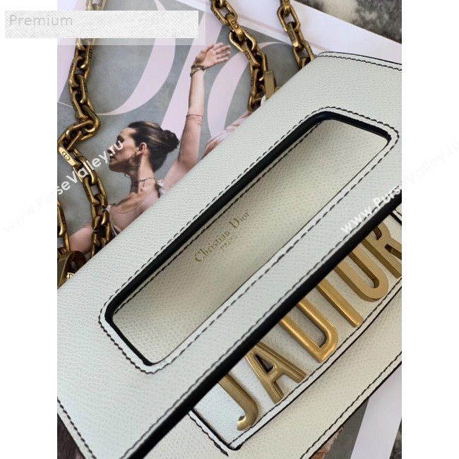 Dior JAdior Mini Flap Chain Bag in Palm Grained Leather White 2019 (XXG-9070857)