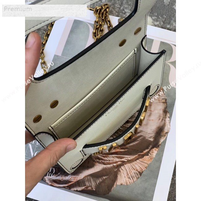 Dior JAdior Mini Flap Chain Bag in Palm Grained Leather White 2019 (XXG-9070857)