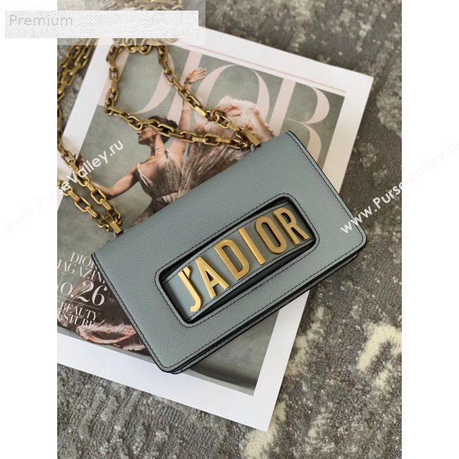 Dior JAdior Mini Flap Chain Bag in Palm Grained Leather Dusty Blue 2019 (XXG-9070858)