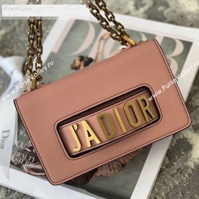 Dior JAdior Mini Flap Chain Bag in Palm Grained Leather Light Pink 2019 (XXG-9070859)