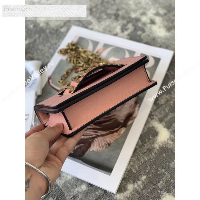 Dior JAdior Mini Flap Chain Bag in Palm Grained Leather Light Pink 2019 (XXG-9070859)