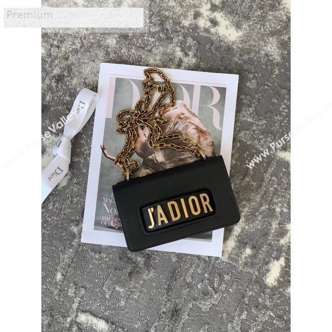 Dior JAdior Mini Flap Chain Bag in Palm Grained Leather Black 2019 (XXG-9070860)