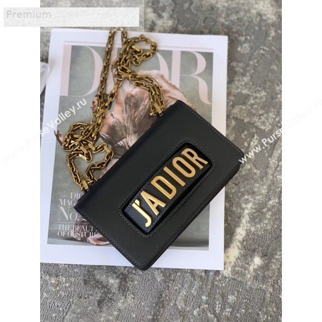 Dior JAdior Mini Flap Chain Bag in Palm Grained Leather Black 2019 (XXG-9070860)