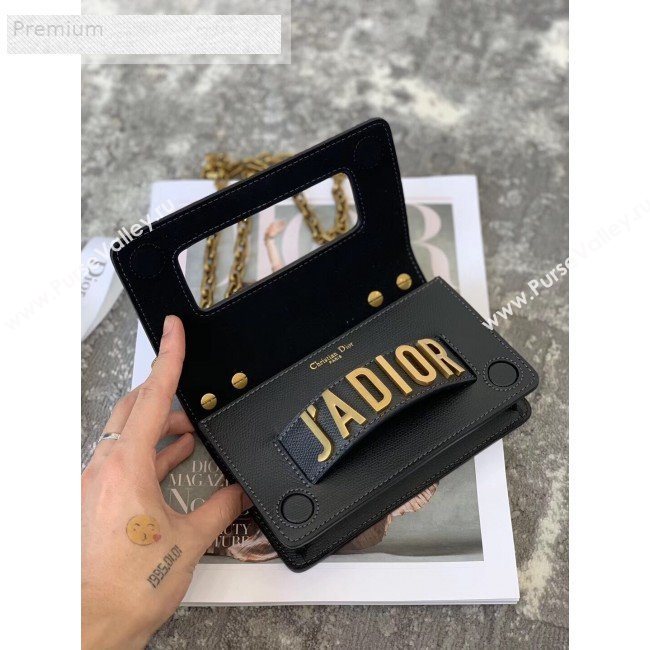 Dior JAdior Mini Flap Chain Bag in Palm Grained Leather Black 2019 (XXG-9070860)