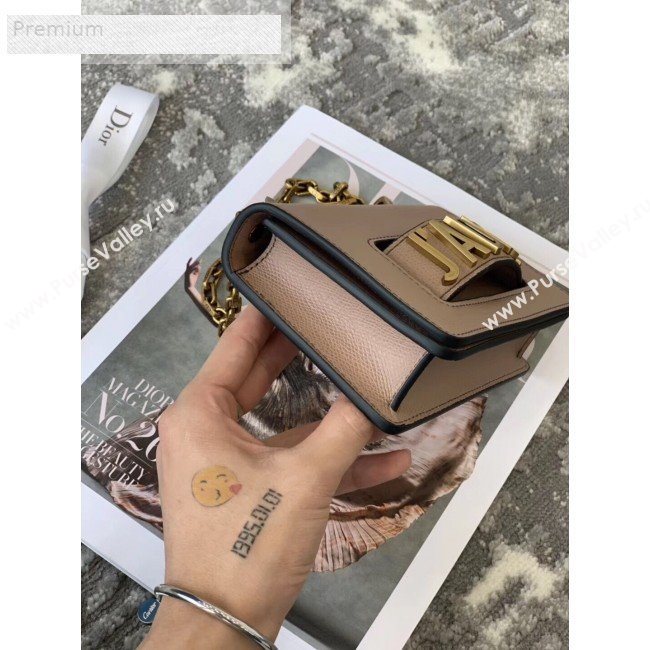 Dior JAdior Mini Flap Chain Bag in Palm Grained Leather Beige 2019 (XXG-9070861)