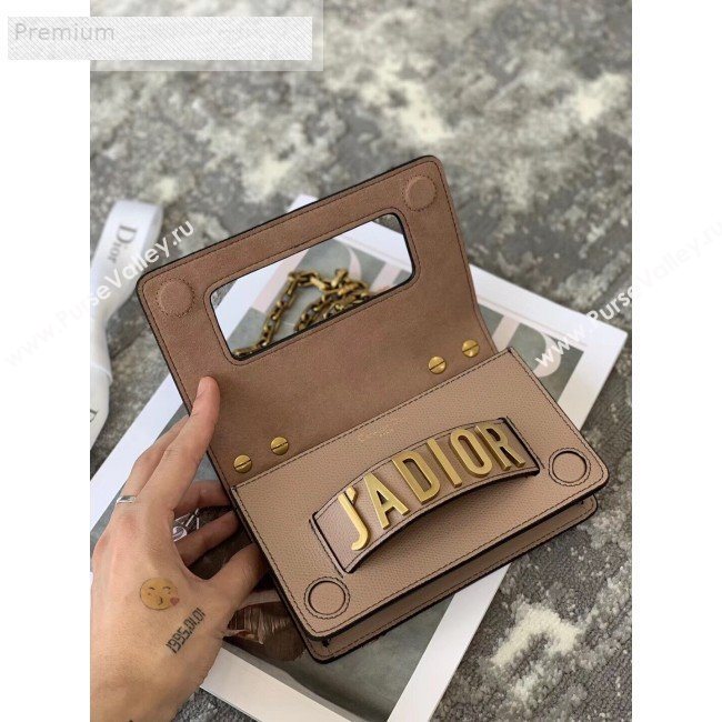 Dior JAdior Mini Flap Chain Bag in Palm Grained Leather Beige 2019 (XXG-9070861)