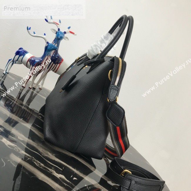 Prada Grained Soft Calf Leather Top Handle Bag 1BA157 Black 2019 (PYZ-9070862)