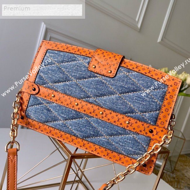 Louis Vuitton Monogram Quilted Denim Trunk Clutch Shoulder Bag M55047 2019 (KD-9071251)