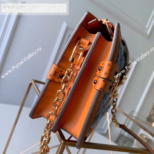 Louis Vuitton Monogram Quilted Denim Trunk Clutch Shoulder Bag M55047 2019 (KD-9071251)