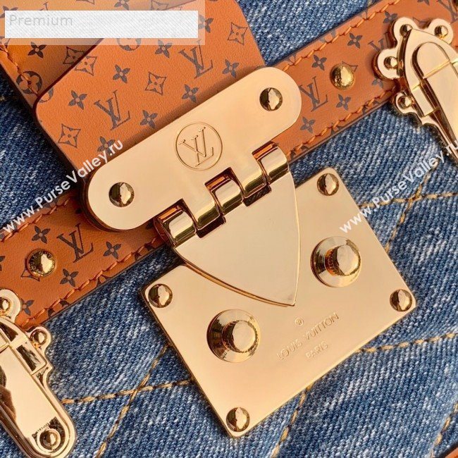 Louis Vuitton Monogram Quilted Denim Trunk Clutch Shoulder Bag M55047 2019 (KD-9071251)