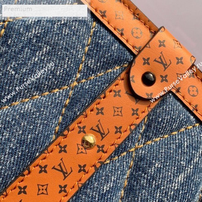 Louis Vuitton Monogram Quilted Denim Trunk Clutch Shoulder Bag M55047 2019 (KD-9071251)