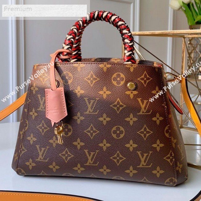Louis Vuitton Monogram Canvas Montaigne BB Braided Top Handle Bag M44671 2019 (FANG-9071255)