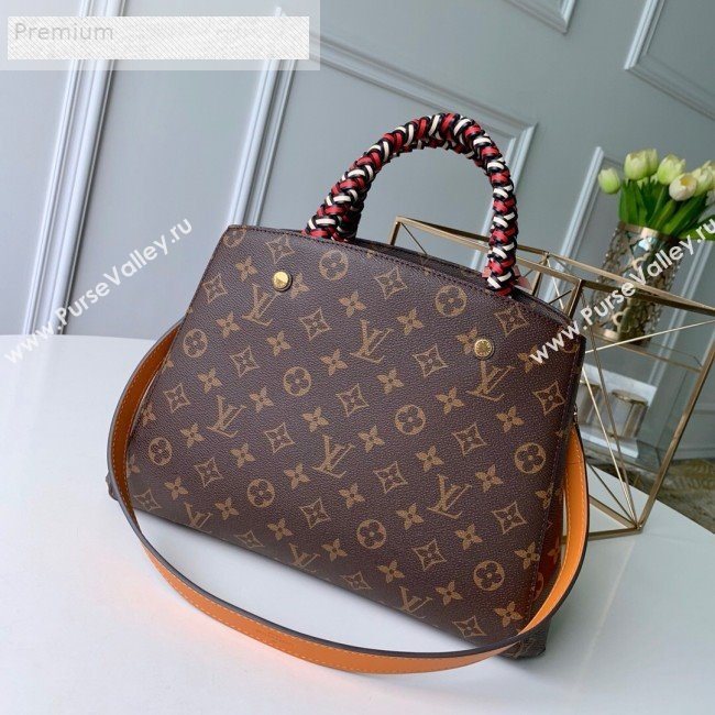 Louis Vuitton Monogram Canvas Montaigne MM Braided Top Handle Bag M44672 2019 (FANG-9071256)